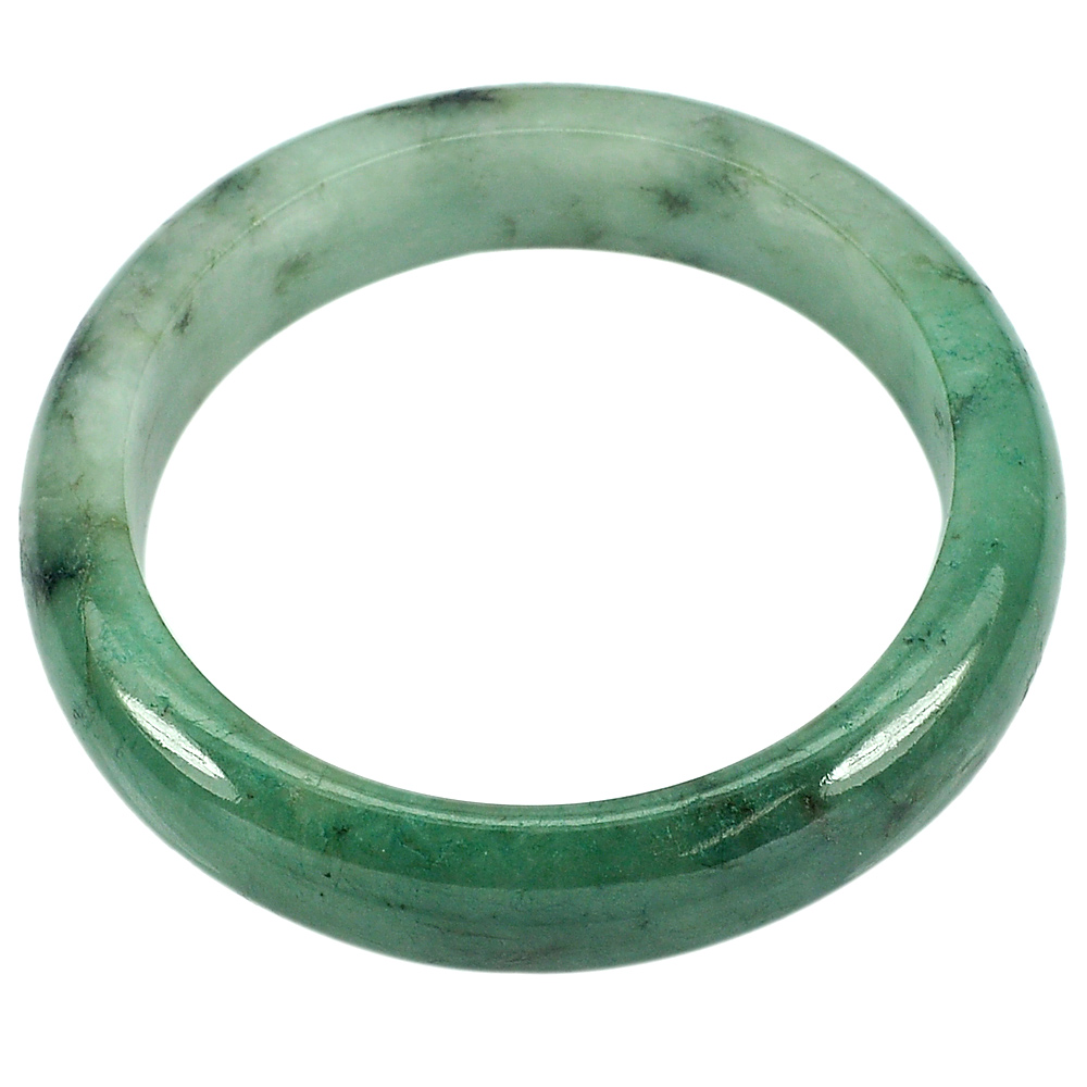 299.64 Ct. Natural Gemstone Green Color Jade Bangle Diameter 55 mm. Unheated