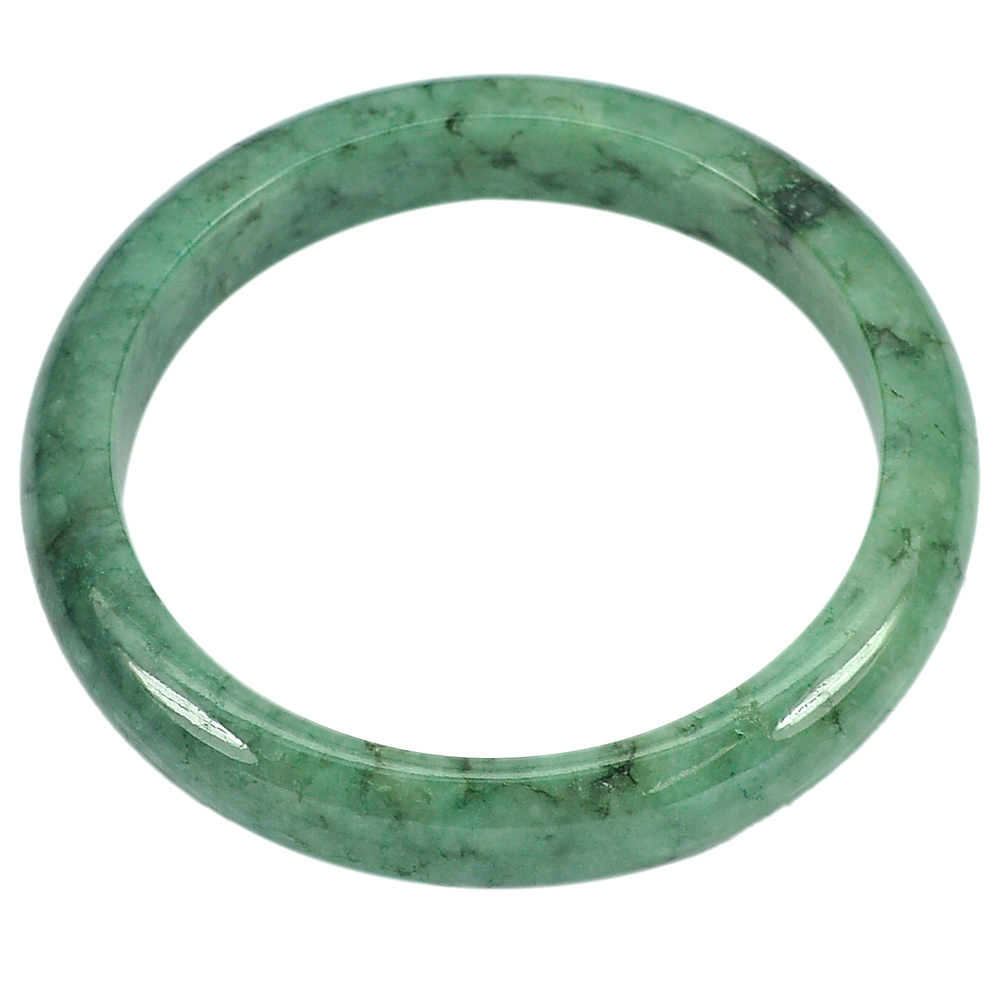 239.37 Ct. Natural Gemstone Green Jade Bangle Diameter 56 mm. Unheated