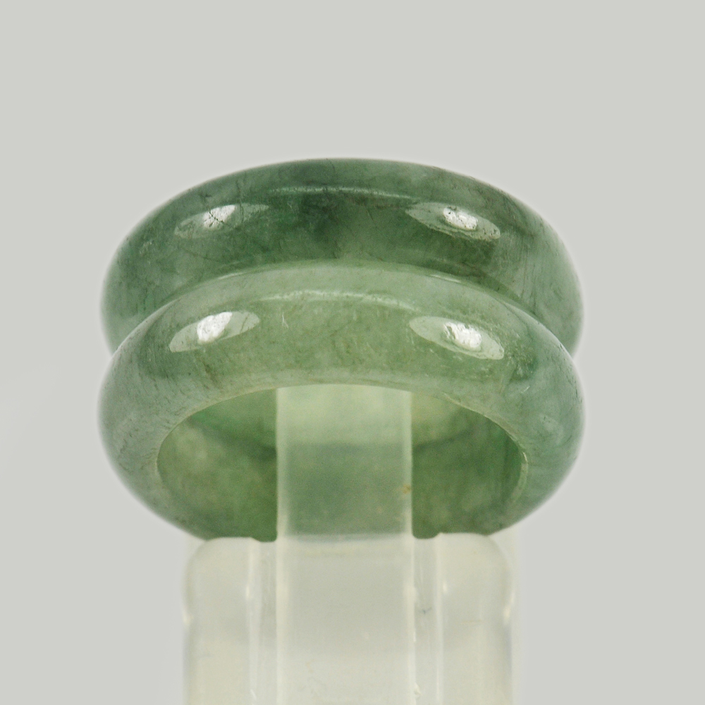 Green Jade Ring Size 5 Unheated 23.70 Ct. 2 Pcs. Natural Gemstone