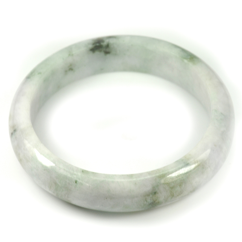 Green Jade Bangle Size 82 x 62 x 16 Mm. 360.68 Ct. Natural Gemstone Unheated