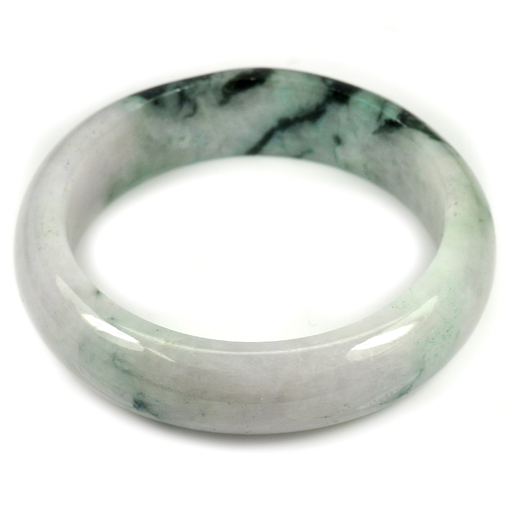 Green Jade Bangle Size 77x58x16 Mm. 403.68 Ct. Natural Gemstone Unheated