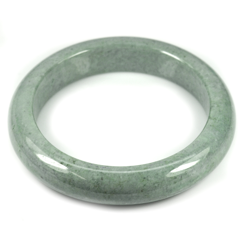 Green Jade Bangle Size 75x57x13Mm. 340.23 Ct. Natural Gemstone Unheated