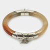 248.75 Ct. Size80x60x11mm.Natural Gemstone Brown Honey Jade Bangle with Silver 248.75 Ct. Size80x60x11mm.Natural Gemstone Brown Honey Jade Bangle with Silver