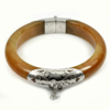 284.95 Ct. Size80x63x13mm.Natural Gemstone Brown Honey Jade Bangle with Silver 284.95 Ct. Size80x63x13mm.Natural Gemstone Brown Honey Jade Bangle with Silver