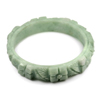 239.31 Ct. Size 75x60x14mm. Natural Gem Green Color Jade Bangle Flower Carving 239.31 Ct. Size 75x60x14mm. Natural Gem Green Color Jade Bangle Flower Carving