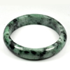 Unheated 390.56 Ct. Natural Gemstone Green Black Jade Bangle Size 80x65x15 Mm. Unheated 390.56 Ct. Natural Gemstone Green Black Jade Bangle Size 80x65x15 Mm.