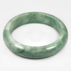 Unheated 339 Ct. Natural Gemstone White Green Jade Bangle Size75x60x15Mm. Unheated 339 Ct. Natural Gemstone White Green Jade Bangle Size75x60x15Mm.