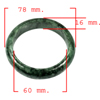 374.81 Ct. Natural Gemstone Green Black Jade Bangle Size 78 x 60 x 16 Mm. 374.81 Ct. Natural Gemstone Green Black Jade Bangle Size 78 x 60 x 16 Mm.