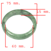 Unheated 347.91 Ct. Natural Gemstone Green Color Jade Bangle Size 75x60x15 Mm. Unheated 347.91 Ct. Natural Gemstone Green Color Jade Bangle Size 75x60x15 Mm.