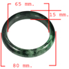 380.02 Ct. Natural Gemstone Green Black Jade Bangle Size 80 x 65 x 15 Mm. 380.02 Ct. Natural Gemstone Green Black Jade Bangle Size 80 x 65 x 15 Mm.
