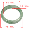 Unheated 387.14 Ct. Natural Gemstone Green White Jade Bangle Size 75x60x17Mm. Unheated 387.14 Ct. Natural Gemstone Green White Jade Bangle Size 75x60x17Mm.