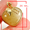 30.61 Ct. Natural Gemstone Yellow Color Jade Heart Nickel Pendant 26x20Mm. 30.61 Ct. Natural Gemstone Yellow Color Jade Heart Nickel Pendant 26x20Mm.
