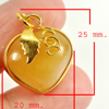 30.13 Ct. Natural Gemstone Yellow Honey Jade Heart Nickel Pendant 25x20Mm. 30.13 Ct. Natural Gemstone Yellow Honey Jade Heart Nickel Pendant 25x20Mm.