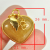 30.21 Ct. Natural Gemstone Brown Honey Jade Heart Nickel Pendant 26x21Mm. 30.21 Ct. Natural Gemstone Brown Honey Jade Heart Nickel Pendant 26x21Mm.