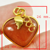 35.02 Ct. Natural Gemstone Brown Honey Jade Heart Nickel Pendant 26x21Mm. 35.02 Ct. Natural Gemstone Brown Honey Jade Heart Nickel Pendant 26x21Mm.