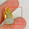 17.15 Ct. Natural Gemstone Green Color Jade Calabash Nickel Pendant 26x12Mm. 17.15 Ct. Natural Gemstone Green Color Jade Calabash Nickel Pendant 26x12Mm.