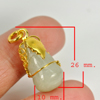 20.23 Ct. Natural Gemstone Green Color Jade Calabash Nickel Pendant 26x10Mm. 20.23 Ct. Natural Gemstone Green Color Jade Calabash Nickel Pendant 26x10Mm.