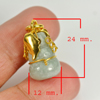 19.31 Ct. Natural Gemstone Green Color Jade Calabash Nickel Pendant 24x12Mm. 19.31 Ct. Natural Gemstone Green Color Jade Calabash Nickel Pendant 24x12Mm.