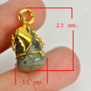 19.86 Ct. Natural Gemstone Green Color Jade Calabash Nickel Pendant 23x11Mm. 19.86 Ct. Natural Gemstone Green Color Jade Calabash Nickel Pendant 23x11Mm.