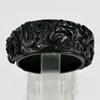 Unheated 24.40 Ct. Natural Gemstone Black Jade Dargon Carving Ring Size8.5 Unheated 24.40 Ct. Natural Gemstone Black Jade Dargon Carving Ring Size8.5