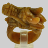 Unheated 76.79 Ct. Natural Gemstone Brown Honey Jade Dragon Carving Ring Size8 Unheated 76.79 Ct. Natural Gemstone Brown Honey Jade Dragon Carving Ring Size8