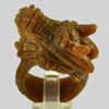 80.00 Ct. 41x19 Mm. Natural Gemstone Brown Honey Jade Dragon Carving Ring Size8 80.00 Ct. 41x19 Mm. Natural Gemstone Brown Honey Jade Dragon Carving Ring Size8