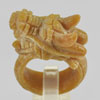 68.46 Ct. Natural Gemstone Brown Honey Jade Dragon Carving Ring Size10 68.46 Ct. Natural Gemstone Brown Honey Jade Dragon Carving Ring Size10