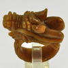 81.74 Ct. 41x20Mm. Natural Gemstone Brown Honey Jade Dragon Carving Ring Size10 81.74 Ct. 41x20Mm. Natural Gemstone Brown Honey Jade Dragon Carving Ring Size10