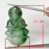 31.84 Ct. Natural Gem Green White Jade Guan Yin Carving Drilled Pendant 35x22Mm. 31.84 Ct. Natural Gem Green White Jade Guan Yin Carving Drilled Pendant 35x22Mm.