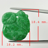 8.20 Ct. Natural Gem Green Jade Leaf Fruit Carving Drilled Pendant 18.4x18.2Mm. 8.20 Ct. Natural Gem Green Jade Leaf Fruit Carving Drilled Pendant 18.4x18.2Mm.