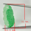 4.54 Ct. Natural Gem Green White Jade Leaf Carving Drilled Pendant 31x12.9Mm. 4.54 Ct. Natural Gem Green White Jade Leaf Carving Drilled Pendant 31x12.9Mm.