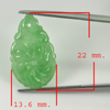 5.70 Ct. Natural Gemstone Green Jade Flower Carving Drilled Pendant 22x13.6Mm. 5.70 Ct. Natural Gemstone Green Jade Flower Carving Drilled Pendant 22x13.6Mm.
