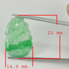 5.58 Ct. Natural Gem Green White Jade Leaf Fruit Carving Drilled Pendant 5.58 Ct. Natural Gem Green White Jade Leaf Fruit Carving Drilled Pendant