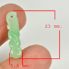 3.84 Ct. Natural Gemstone Green White Jade Carving Drilled Pendant 23x5.6 Mm. 3.84 Ct. Natural Gemstone Green White Jade Carving Drilled Pendant 23x5.6 Mm.