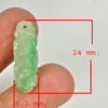 4.64 Ct. Natural Gem Green White Jade Leaf Carving Drilled Pendant 24x8.1Mm. 4.64 Ct. Natural Gem Green White Jade Leaf Carving Drilled Pendant 24x8.1Mm.