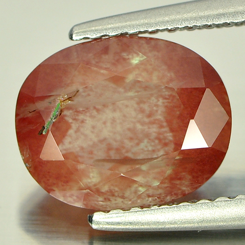 2.13 Ct. Oval Shape Natural Orange Red Andesine Unheated
