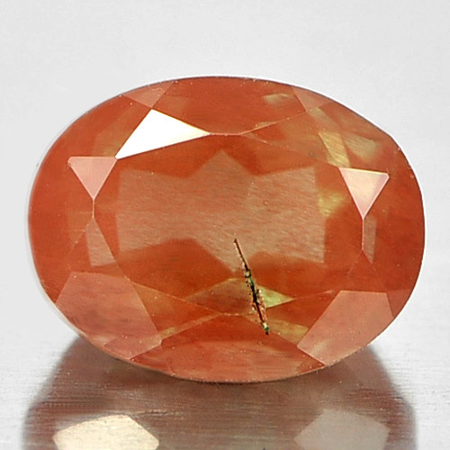 2.25 Ct. Natural Gemstone Red Orange Andesine Oval Shape Unheated