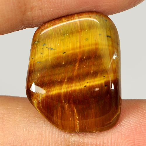 10.23 Ct. Gem Natural Fancy Cabochon Tiger Eye Agate From Madagascar Unheated