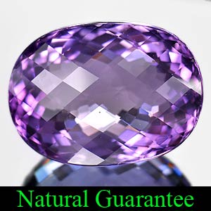 51.35 Ct. Clean Oval Checkerboard Natural Viloet Amethyst Unheated Brazil
