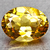1.36 Ct. Clean Oval Unheated Yellow Citrine Gem Brazil