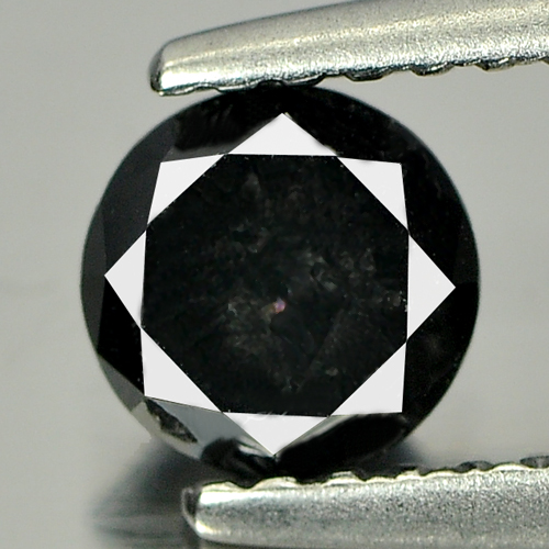 0.72 ct. 5.2 Mm. Round Natural Black Loose DIAMOND