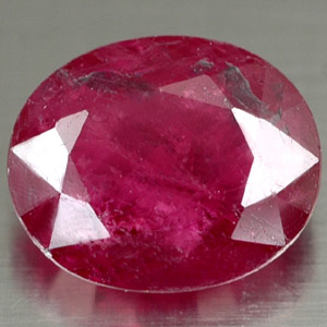 1.62 ct. Oval Natural Red RUBY Madagascar