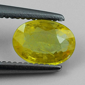0.89 Ct. Glowing Oval Natural Yellow Sapphire Thailand