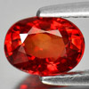 Orangish Red Songea Sapphire 0.98 Ct. Clean Oval Shape 5.8 x 4.3 Mm. Natural Gem