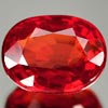 Orangish Red Songea Sapphire 0.99 Ct. VVS Oval 6.5 x 5 Mm. Natural Gemstone
