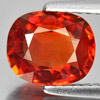 Certified Orange Songea Sapphire 2.20 Ct. Clean Cushion 8.49 x 7.15 Mm. Natural
