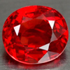 Orange Red Songea Sapphire 1.03 CT. Clean Oval 6 x 5.2 Mm. Natural Gem Tanzania