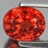 Orange Red Songea Sapphire 1.38 Ct. Clean Oval 6.4 x 5.2 Mm Natural Gem Tanzania