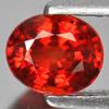 Orange Red Songea Sapphire 0.98 Ct. Clean Oval 6.4 x 5.3 Mm. Natural Gemstone