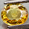 0.66 Ct. Natural Light Yellow Orange Songea Sapphire IF